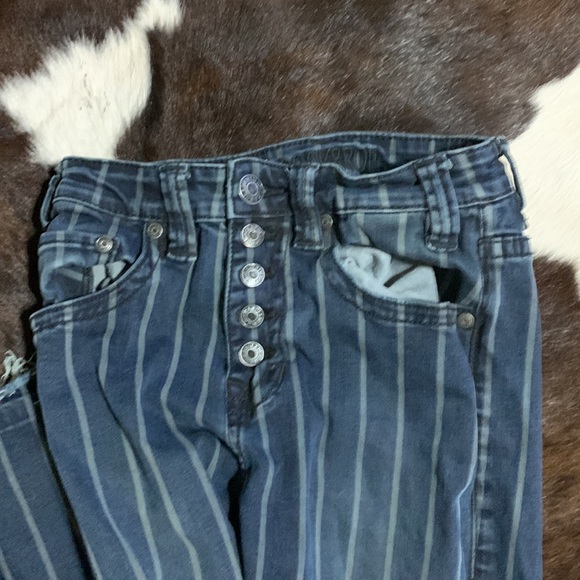 RETRO ROCK&ROLL DENIM FLARE JEANS - Picture 2 of 3